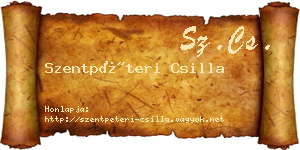 Szentpéteri Csilla névjegykártya