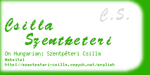 csilla szentpeteri business card