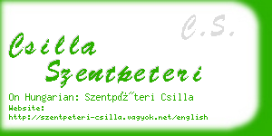 csilla szentpeteri business card